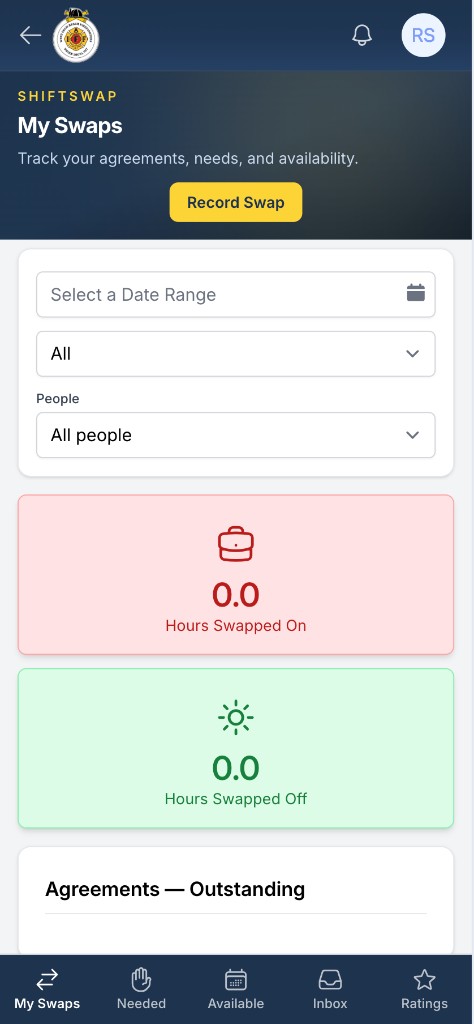 My Swaps on mobile